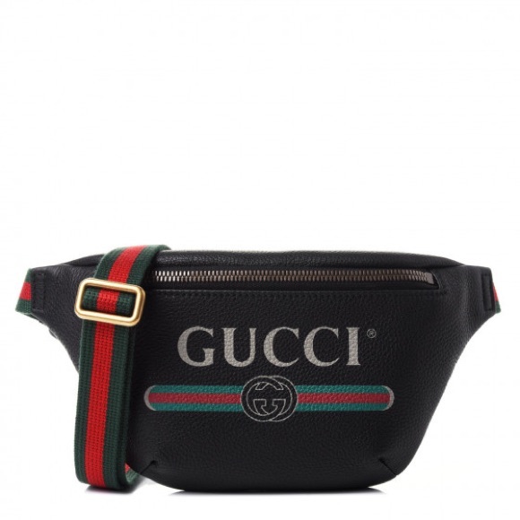 Gucci Black Leather Belt Bag with dust bag NWOT - Picture 1 of 1